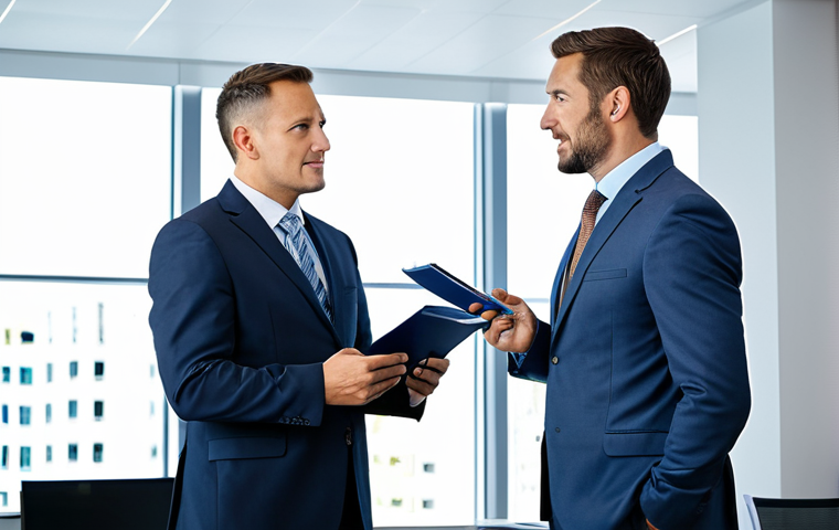 보험중개사와 관련된 성공적인 실무 사례 - **

"A professional insurance agent in a modest business suit, explaining an insurance policy to a c...