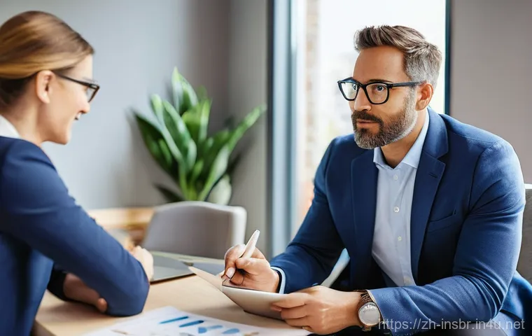 보험중개사와 관련된 보험 상품 성공 사례 분석 및 연구 - **A modern and successful female insurance broker, in her early 30s, dressed in a sharp, professiona...