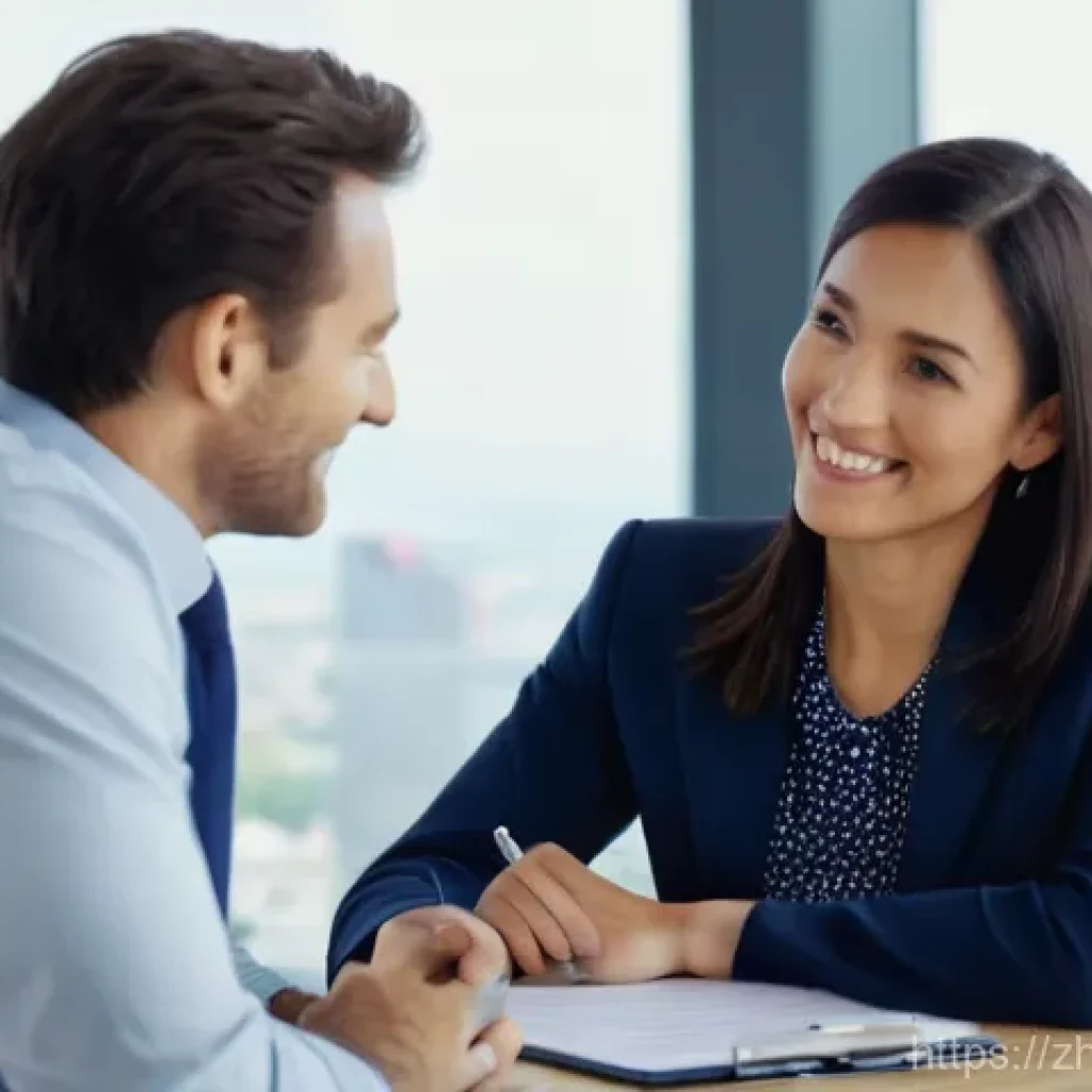 보험중개사 전문성 개발을 위한 독서 목록 - Financial Advisor - Trust and Guidance in a Modern Setting**

*   **Prompt**: A high-angle, eye-leve...