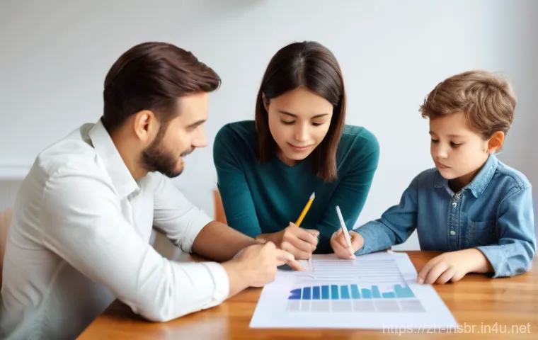 보험중개사와 협상 기술의 중요성 - **Prompt:** A focused professional woman in her early 30s, dressed in smart casual attire, sitting a...
