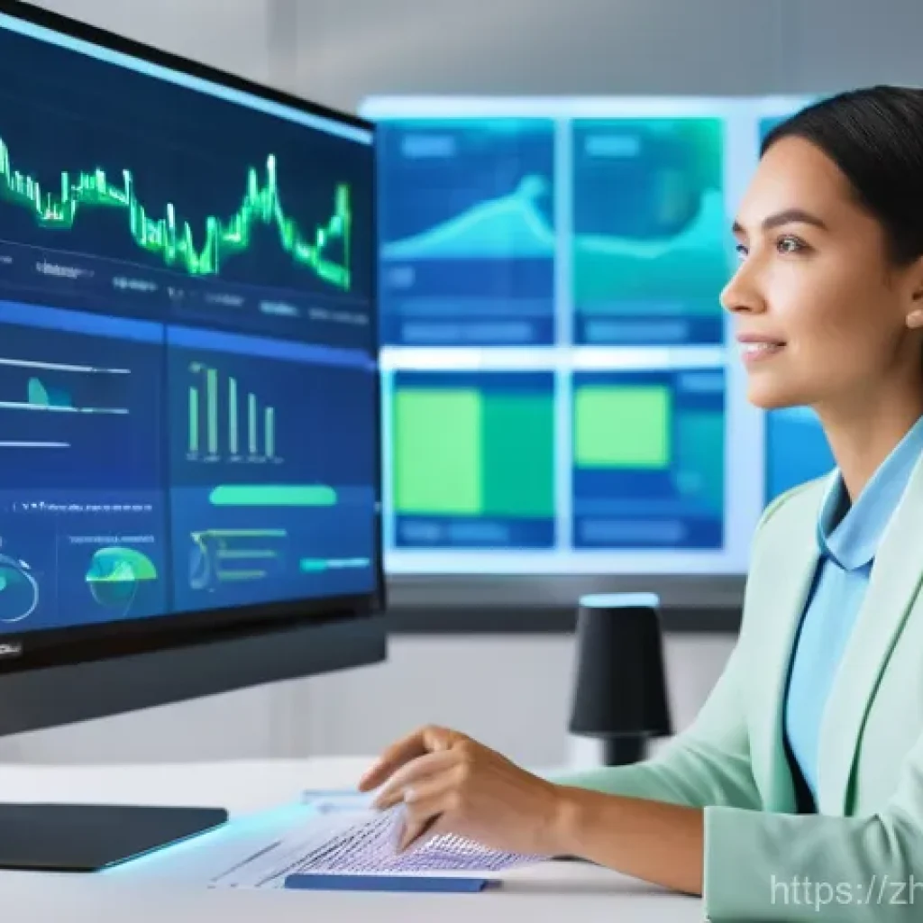 보험중개사 업무 개선 사례 공유 - **Prompt:** A confident, professional female insurance agent in her late 20s to early 30s, dressed i...