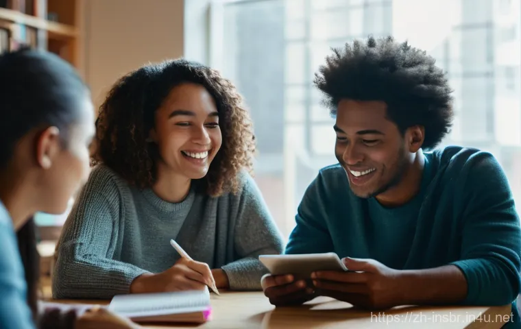 보험중개사 자격증 공부를 위한 그룹 스터디 장단점 - Image Prompt 1: The Embrace of Shared Learning**