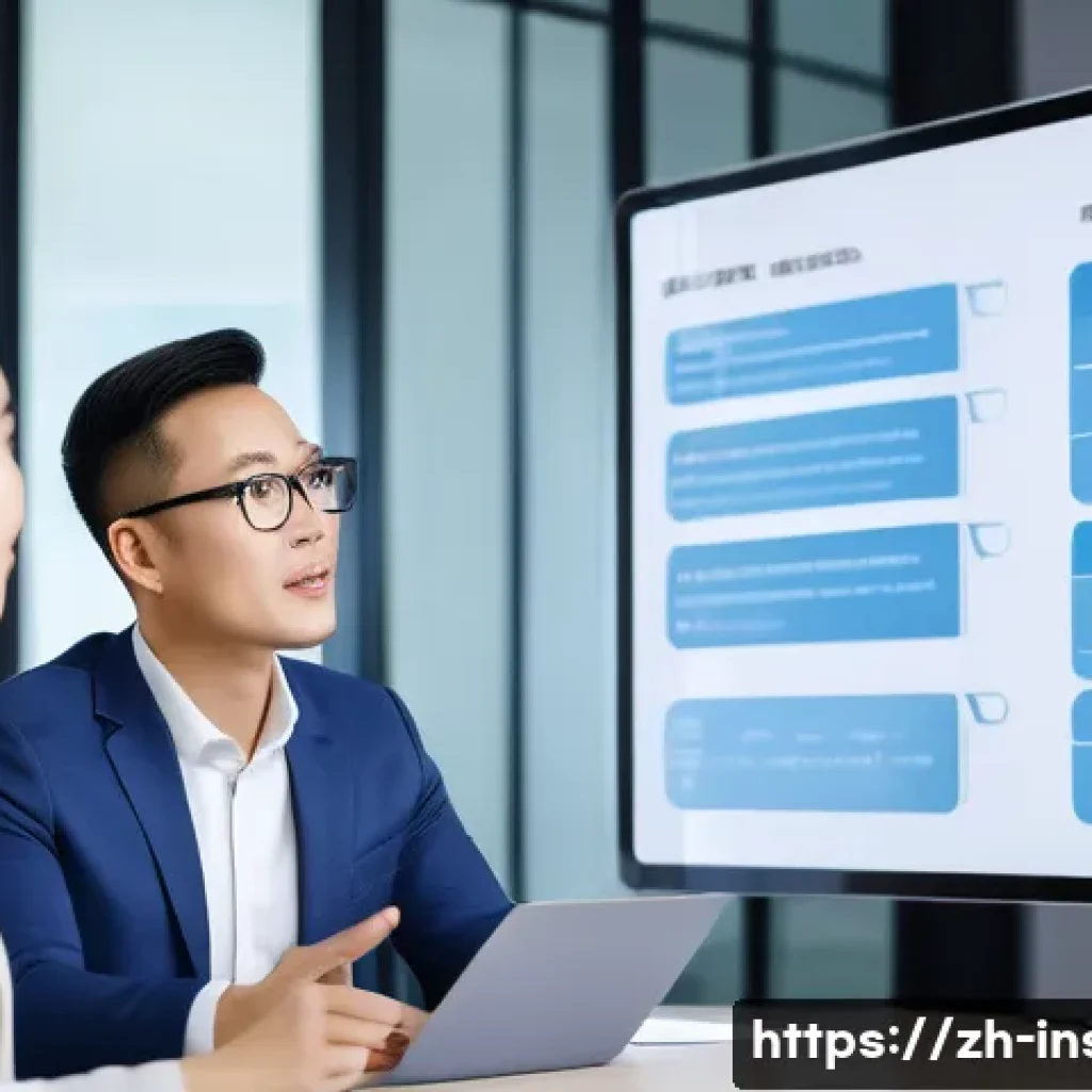 보험중개사 초보자가 알아야 할 용어 - A professional insurance agent explaining a complex insurance contract to a Chinese client in a mode...