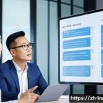 보험중개사 초보자가 알아야 할 용어 - A professional insurance agent explaining a complex insurance contract to a Chinese client in a mode...