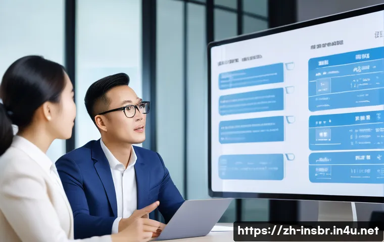 보험중개사 초보자가 알아야 할 용어 - A professional insurance agent explaining a complex insurance contract to a Chinese client in a mode...