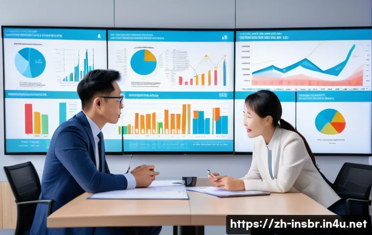 보험중개사와 관련된 자주 묻는 질문 - A professional insurance agent consulting with a young Chinese family in a modern office setting, su...