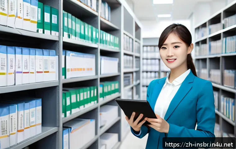 보험중개사 자격증 비용과 수익 분석 - A modern insurance agent office scene in China featuring a professional young woman in business atti...